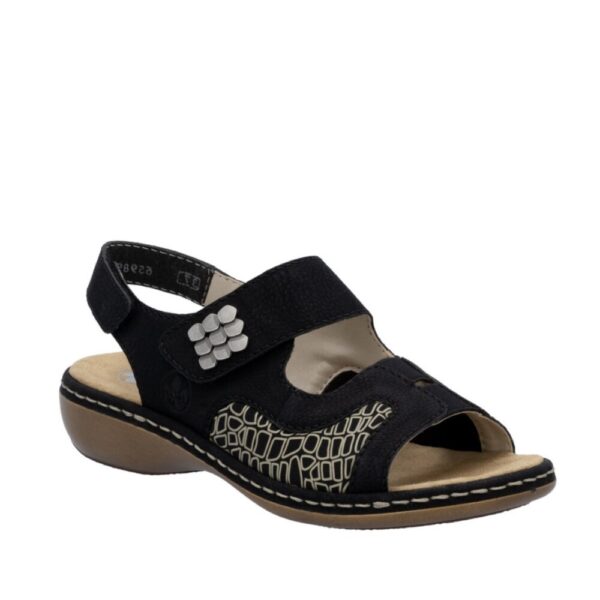 Rieker - svart sandal